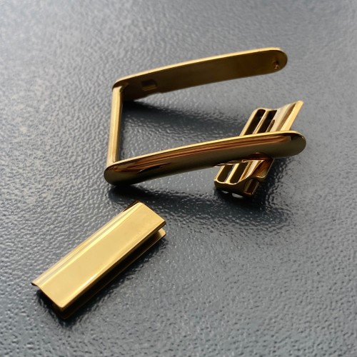 Whoop 5.0 MG Band Luxe Polished Gold Silver Adapter Connector Set