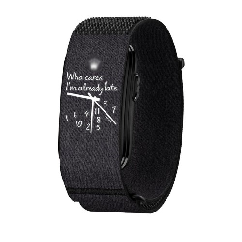 Custom Silicone Printed Clock Pattern Nylon Strap for Garmin CIRQA Band （NLB-879）