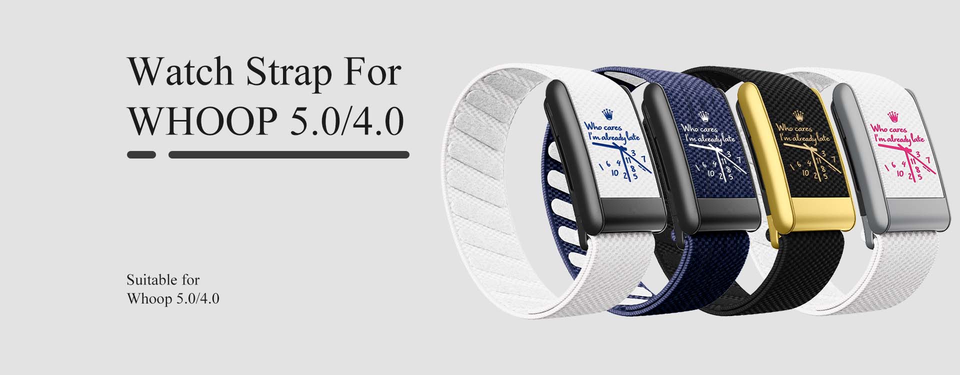 Whoop Silicone Printed Nylon Strap